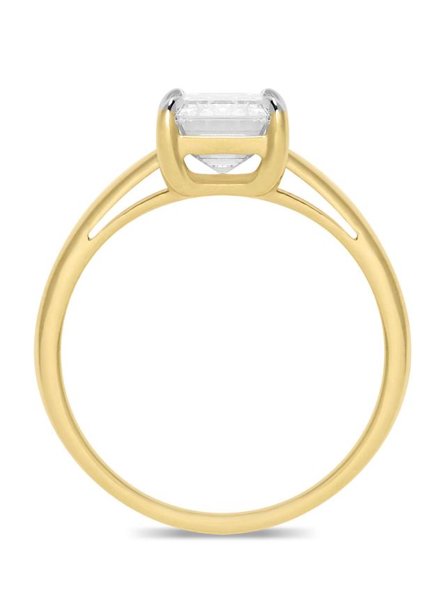 Brillant-Ring, 3.0 ct., Emerald-Cut, LG, Gold 585