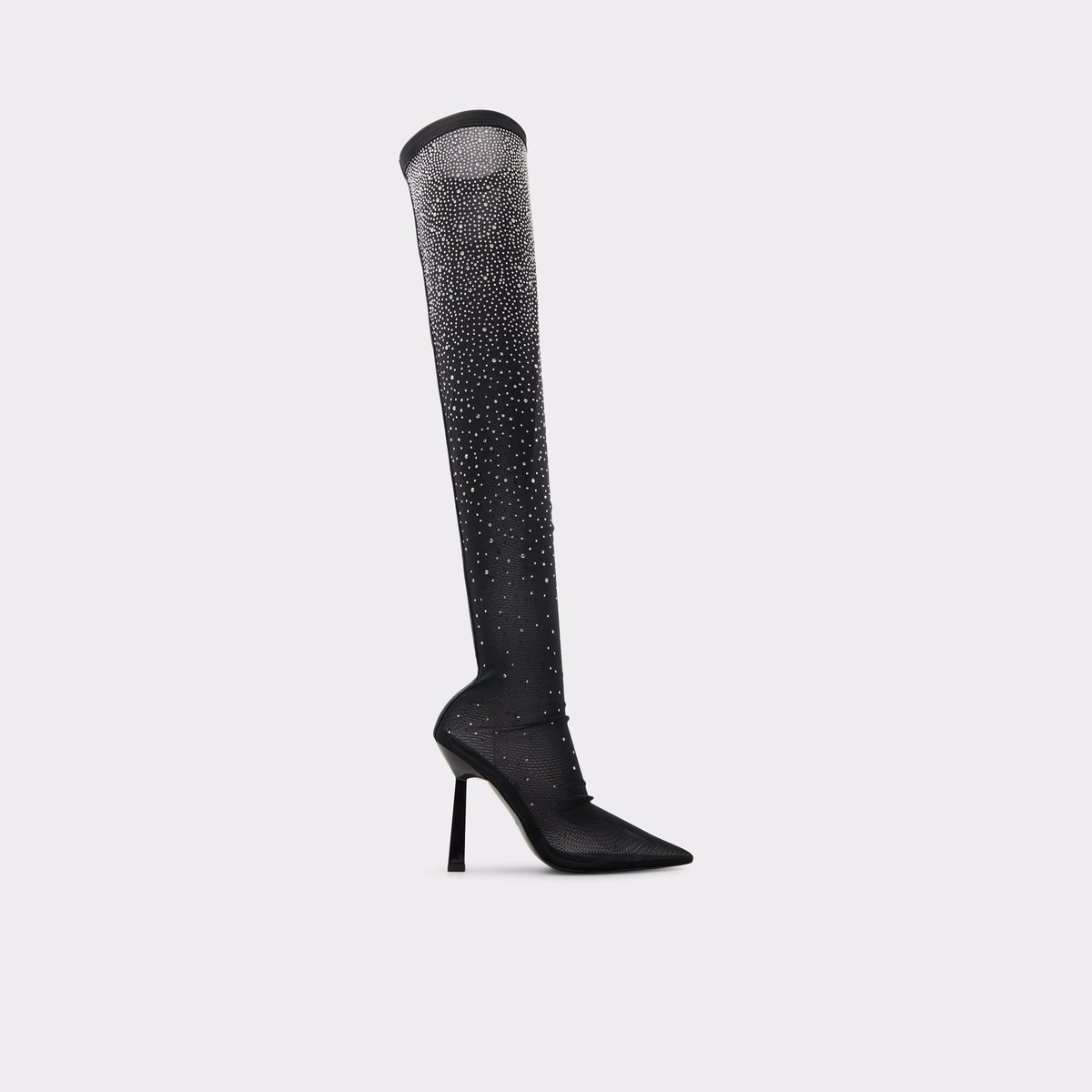 Vittoria Black Textile Mixed Material Women Dress boots