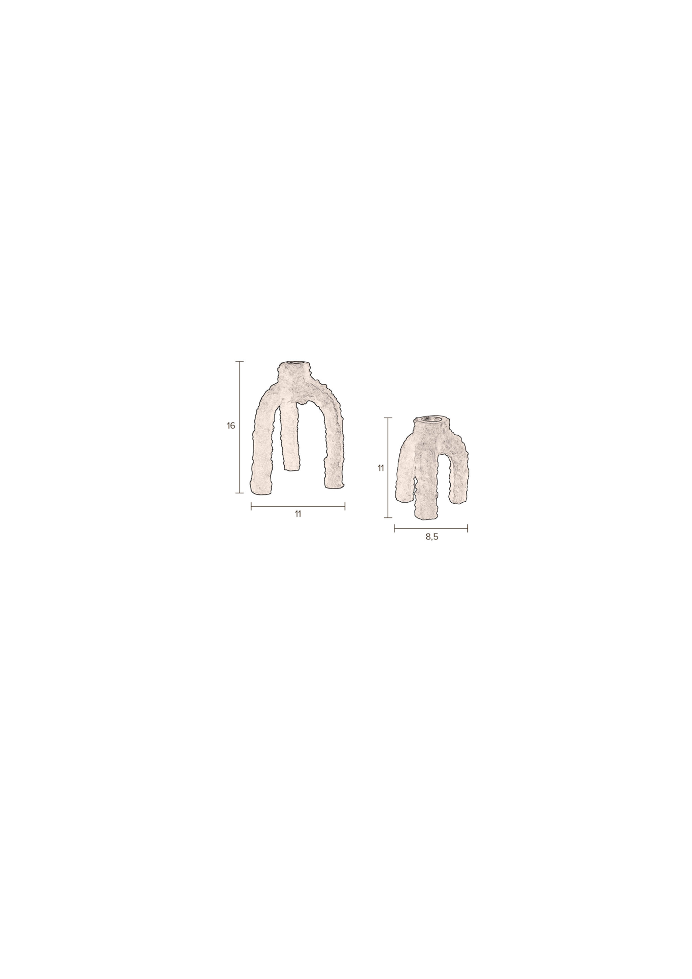 Kandelaar Cruz S beige