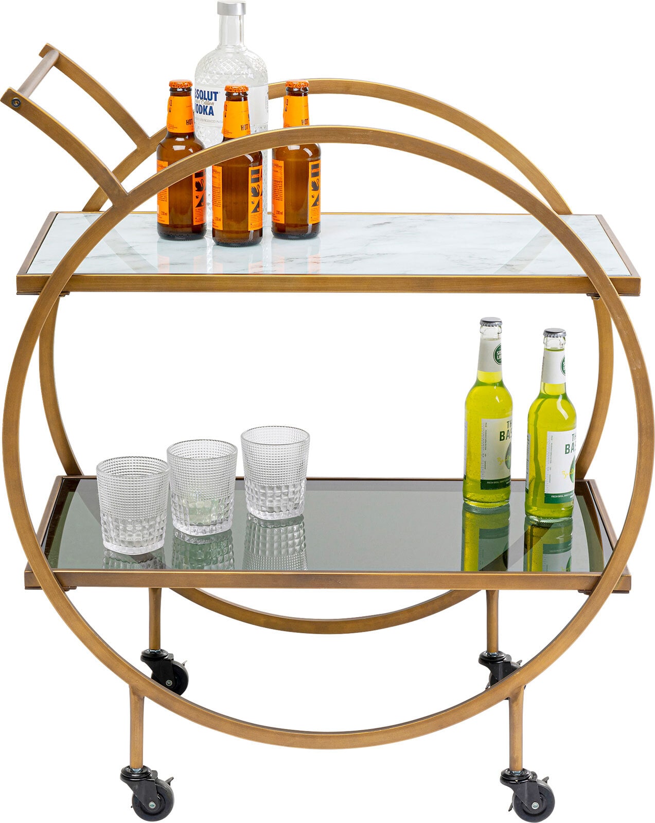 KARE DESIGN Servierwagen LOFT BRASS goldfarbig