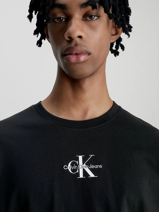 Camiseta de algodão com monograma