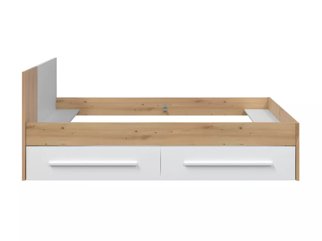 Chambre enfant complète 90x190 Blanc/Chêne - TOZA n°1