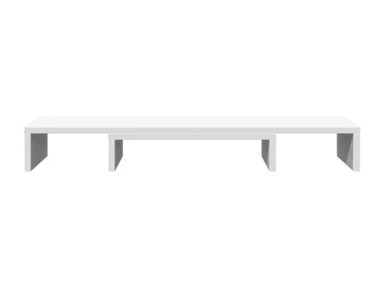 Support de moniteur élévateur réglable blanc bois d'ingénierie