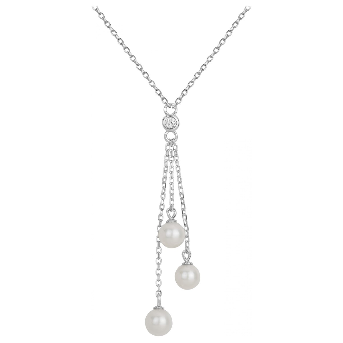 Collier en Argent avec perle d'eau douce blanc