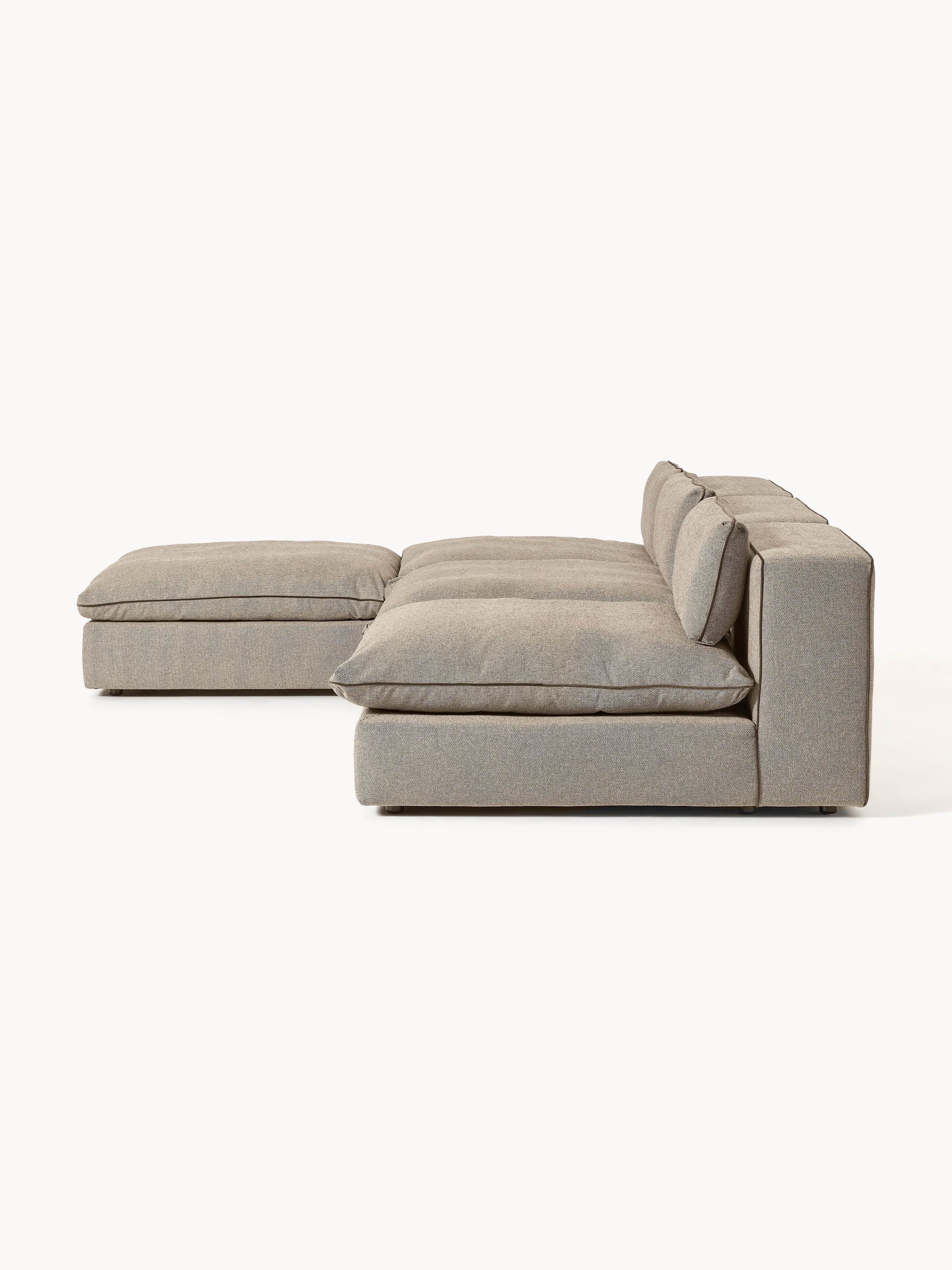 Modulaire XL bank Felix met poef (links/rechts)