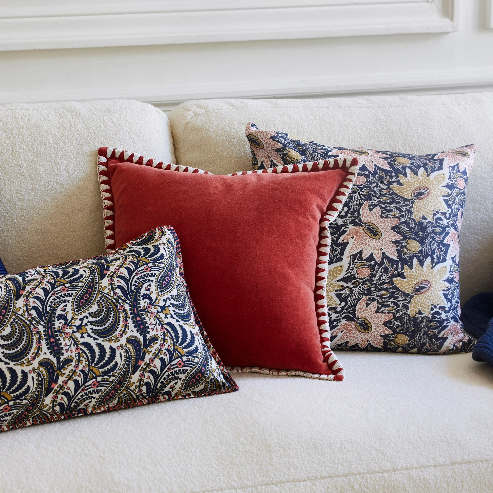 KEYA - Housse de coussin | Bleu