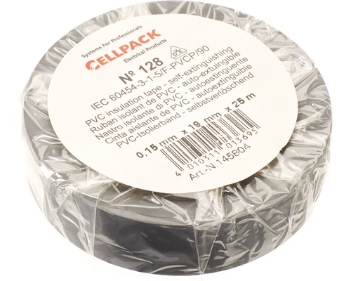 Cellpack PVC isolatietape, 19 mm breed, 25 m lang, grijs