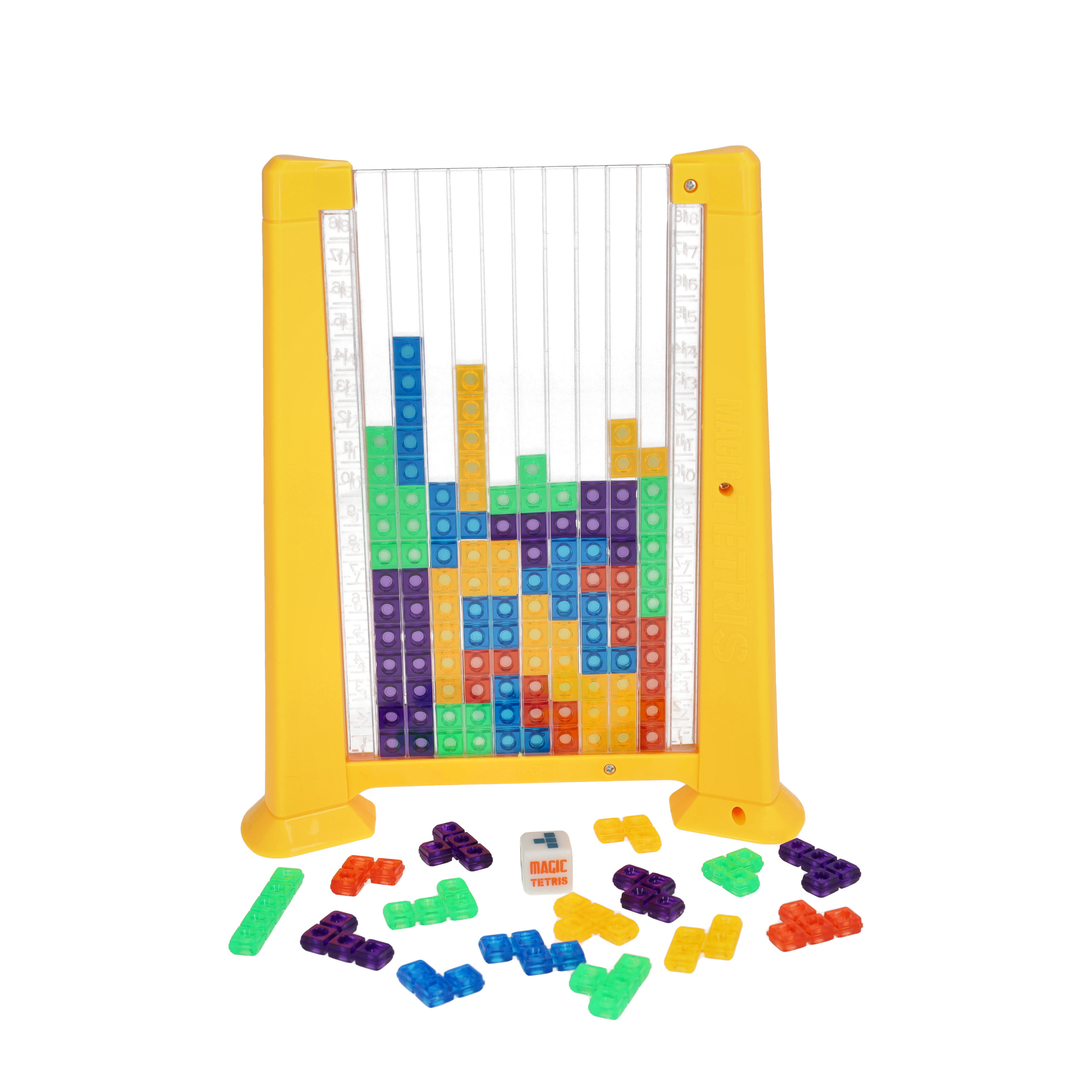 (23x17cm) Kinder Blockbaustein Puzzle Spiel Pädagogisches Lern Spielzeug Gehirn Training - Bunt