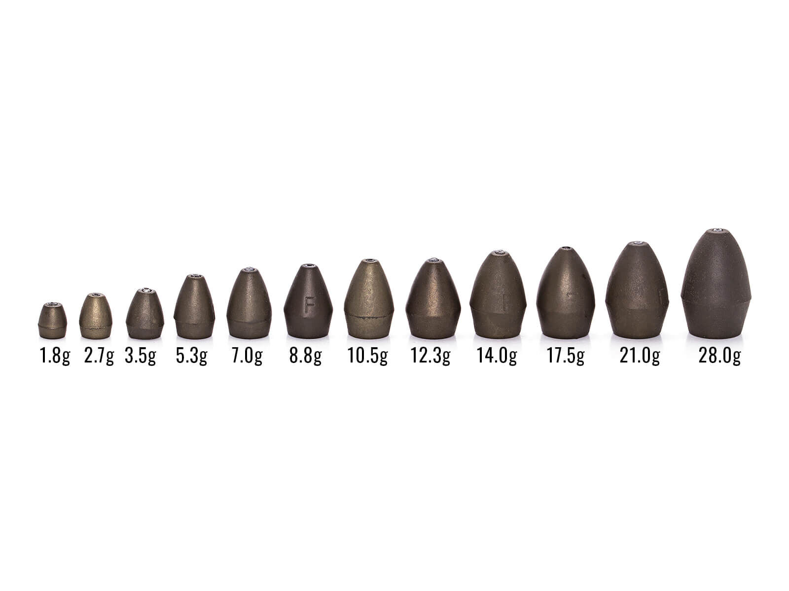 REINS Tungsten Slip Sinker - GREEN PUMPKIN 7.0g (3 Stk.)