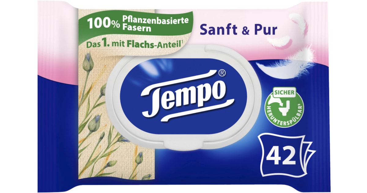 TEMPO Feuchte Toilettentücher sanft und pur