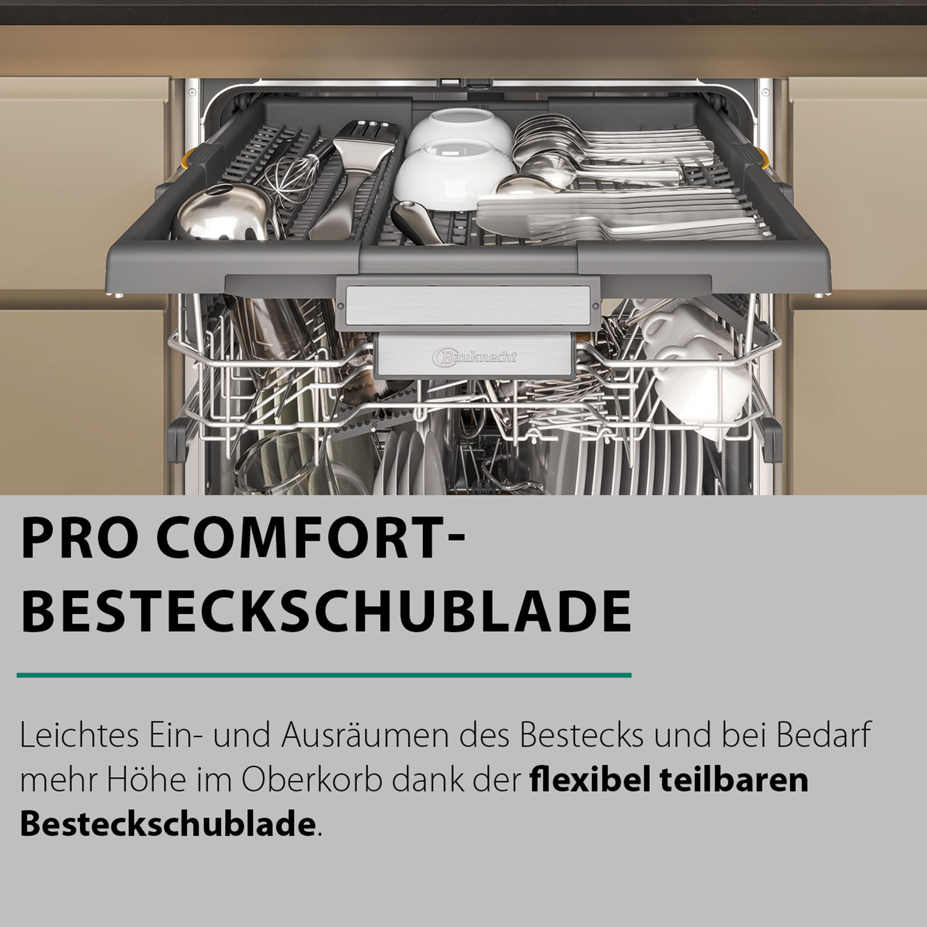 BAUKNECHT Unterbau-Geschirrspüler B7U HS41 X - C