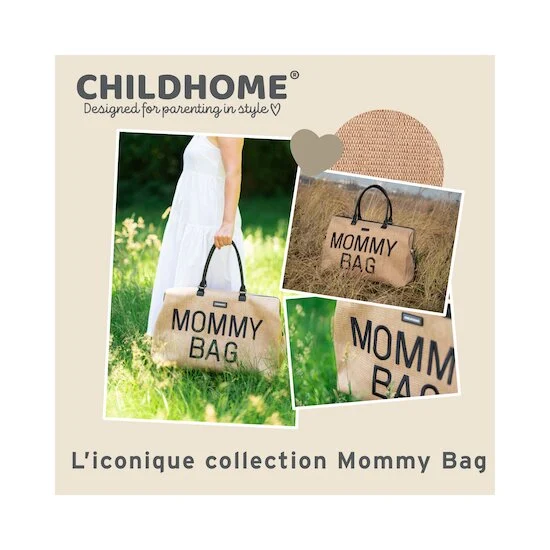 Sac à langer Mommy Bag   Raffia Look        de               Childhome