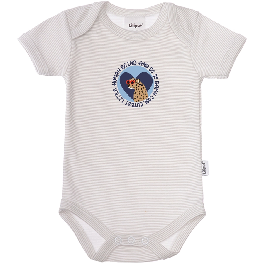 Liliput Kurzarmbody (Set, 2-tlg.) Hug me grau-melange grau gestreift