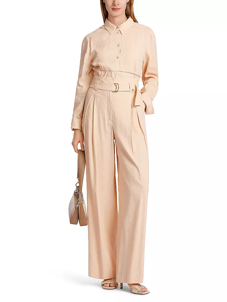 MARC CAIN High Waist Chino WICHITA Wide Fit rosa
