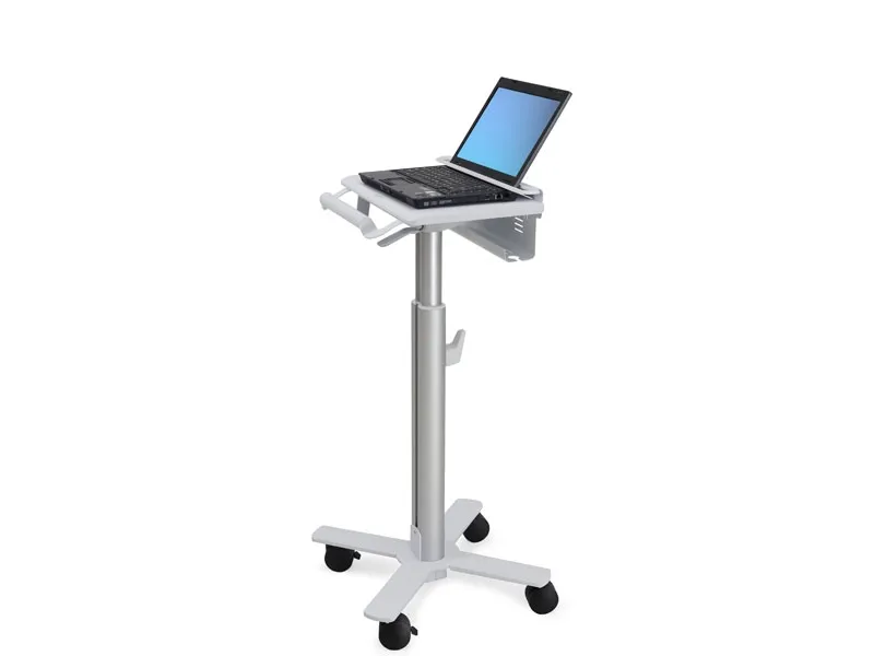 Ergotron StyleView - Vogn med hjul - til let brug - for notebook/stregkodescanner - medicinsk - stål - hvid, aluminium - skærmstørrelse: op til 17