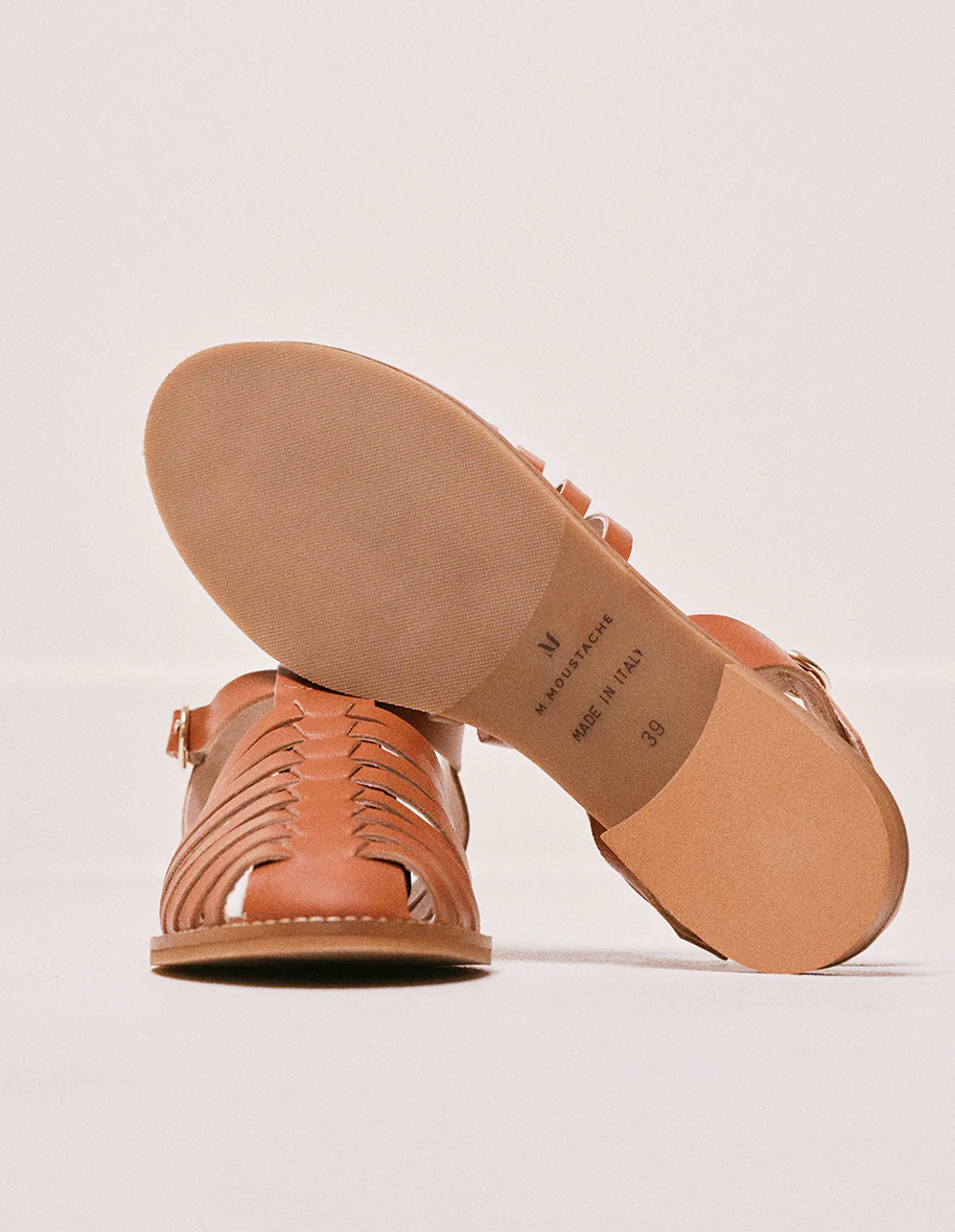 Sandales Cécile - Cuir cognac