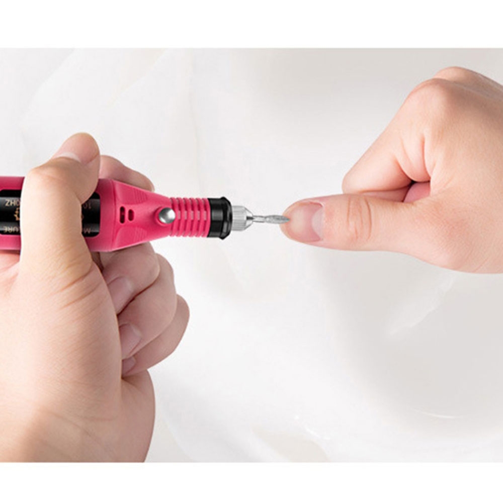 (12in1) Elektrische Nagelfräse Nagelpflege Polierwerkzeug Maniküre Pediküre Set - Weiss