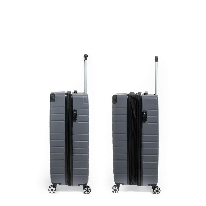 Valise cabine rigide 2123 Extensible 56 cm Gris foncé