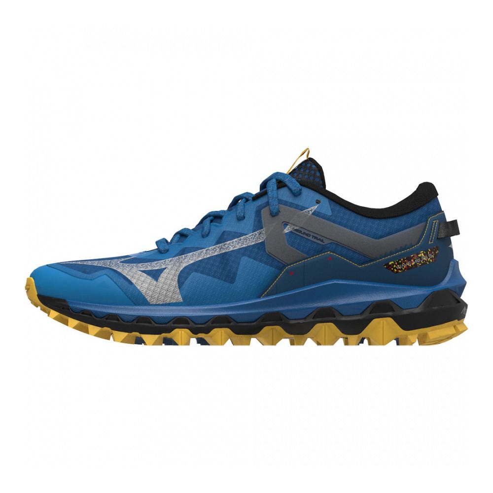 Mizuno WAVE MUJIN 9 - Chaussures trail Homme snorkel blue/blueopal/solarpower