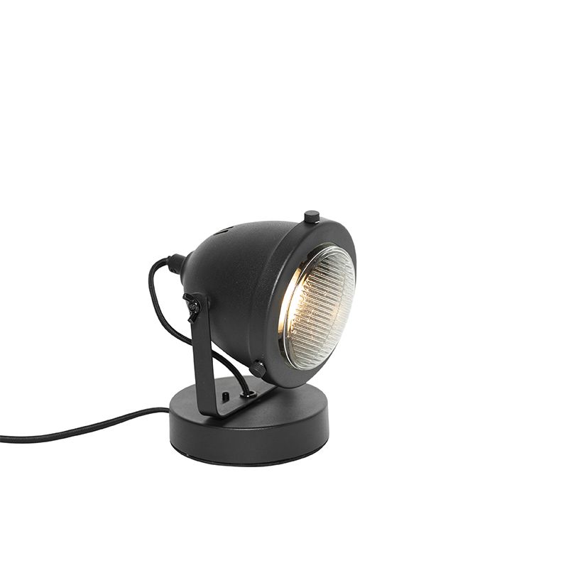 Industriële tafellamp zwart 18 cm - Emado