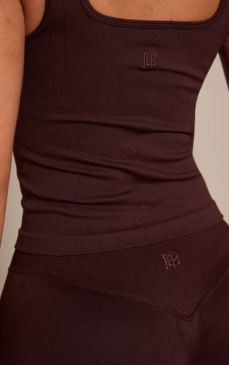 Chocolat Legging Gainant Froncé Sans Couture PLT Petite