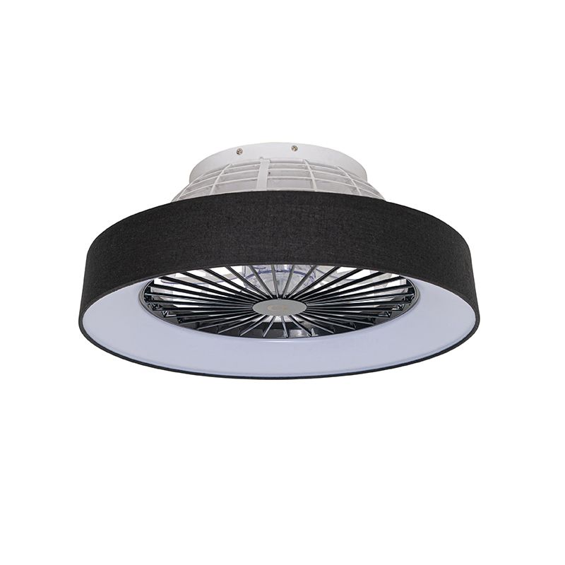 Plafondventilator zwart met ster effect 48cm incl. LED dimbaar met afstandsbediening - Emily