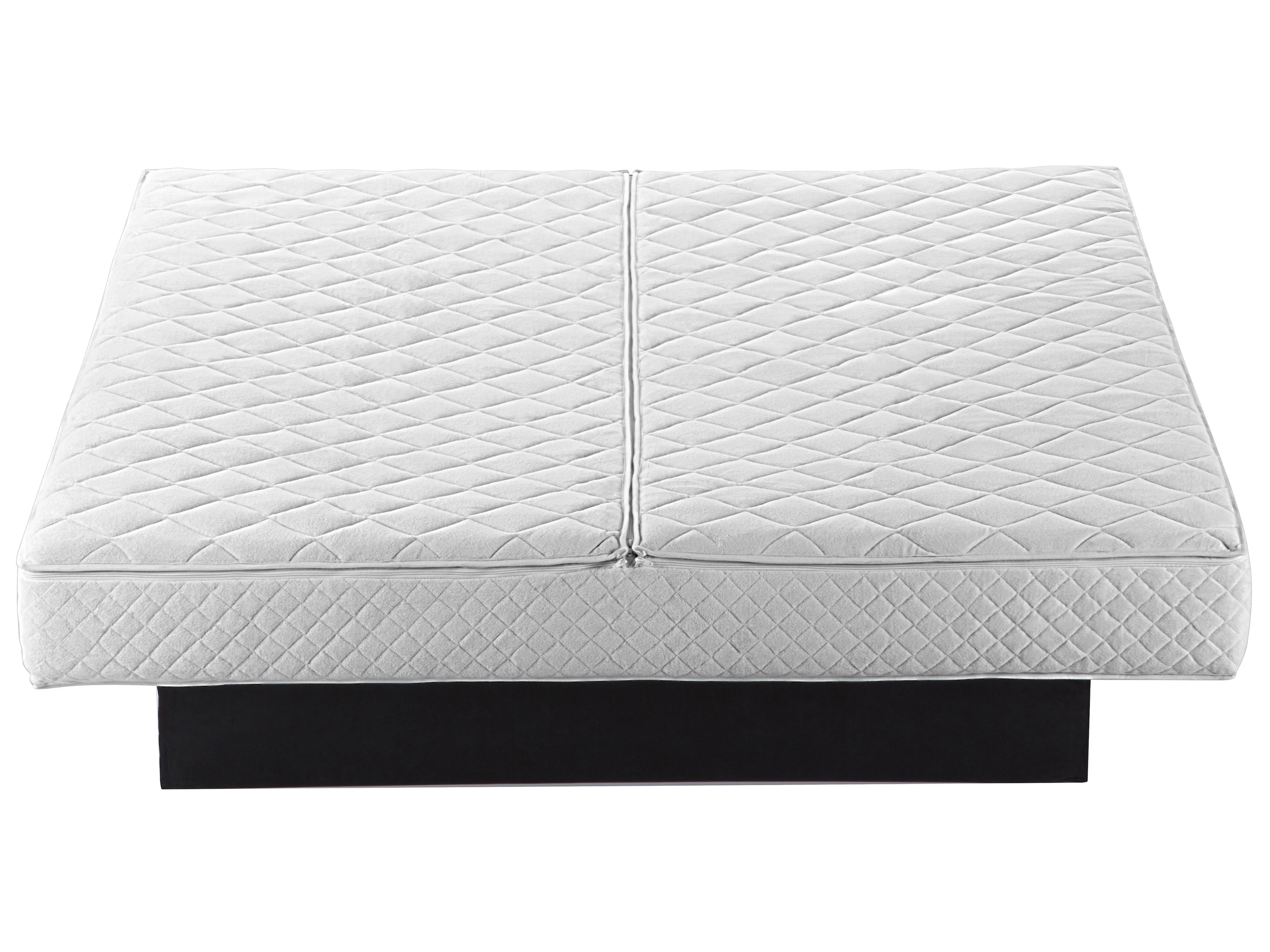 Waterbed Fluweel CAVAILLON 180 x 200 cm Lichtgrijs