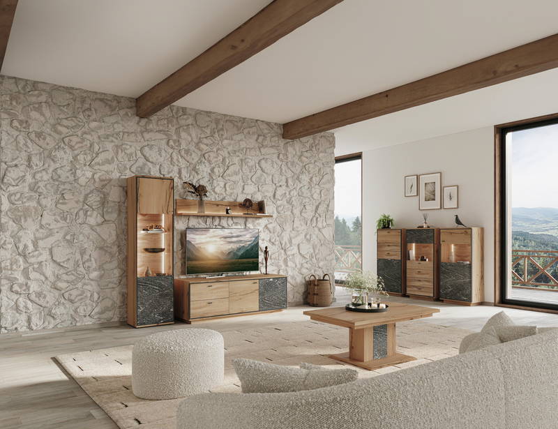 Zurbrüggen Highboard 1-türig (links) ALPENROCK