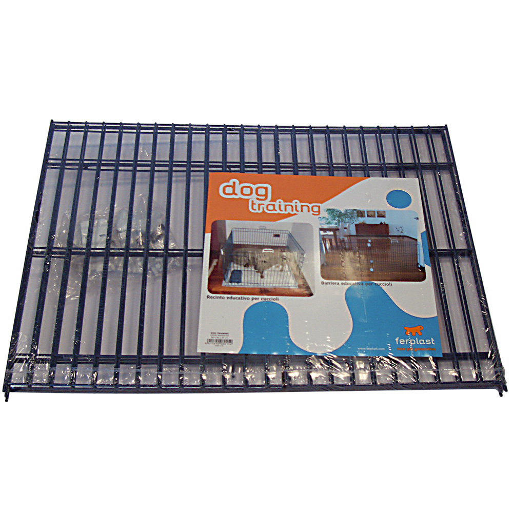 Ferplast enclos chiots box pour chiens dog training enclos d'intérieur pliable, pieds anti-dérapants, en métal robuste vernis,
