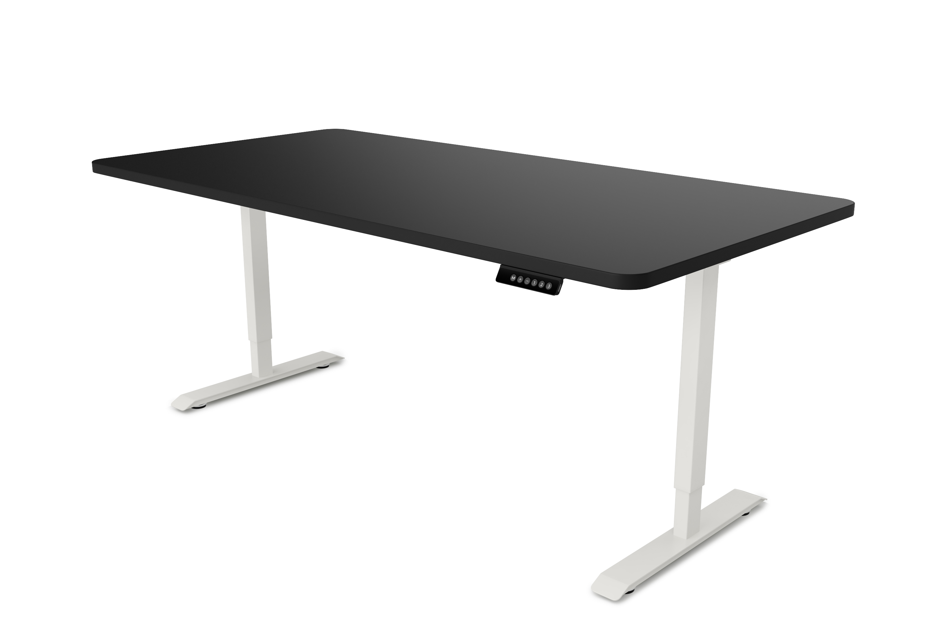 Stehpult elektrisch PREMIUM schwarz/weiss 160 x 80 cm