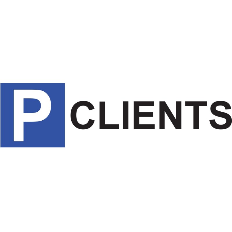 Kit panneau + poteau de parking - P CLIENTS