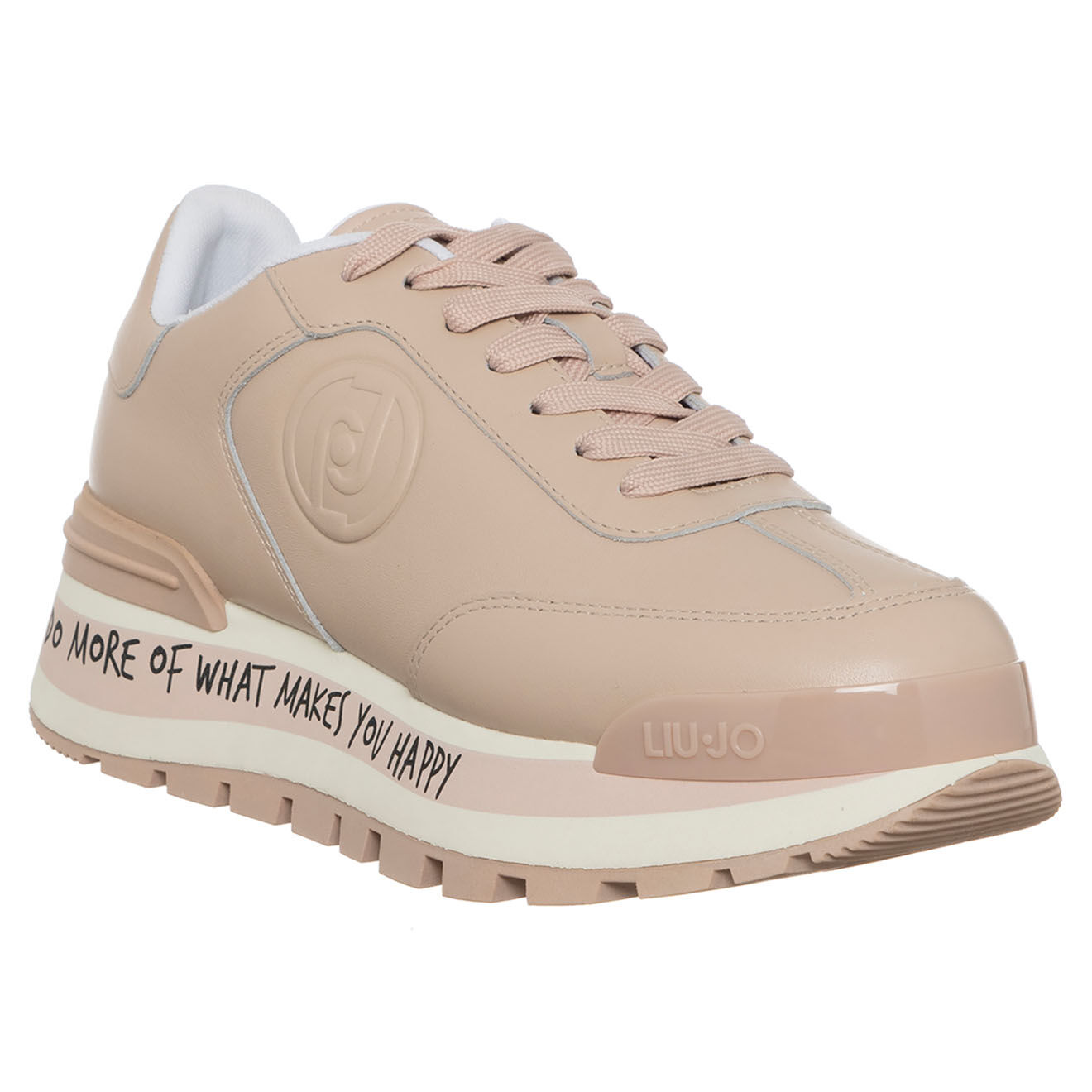 Liu-Jo Sneakers en Cuir Bailey rose pâle