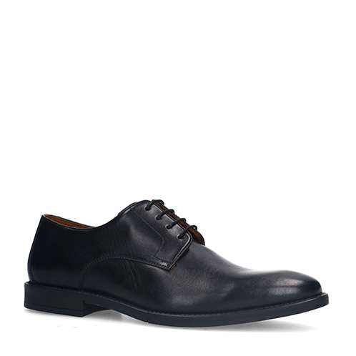 Zwarte leren veterschoenen