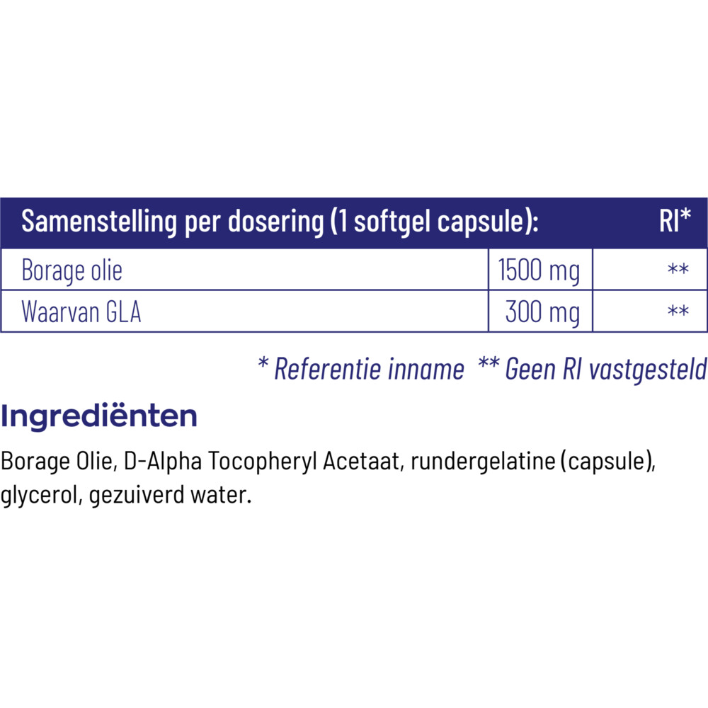 2x Vitakruid Borage Olie 60 softgels