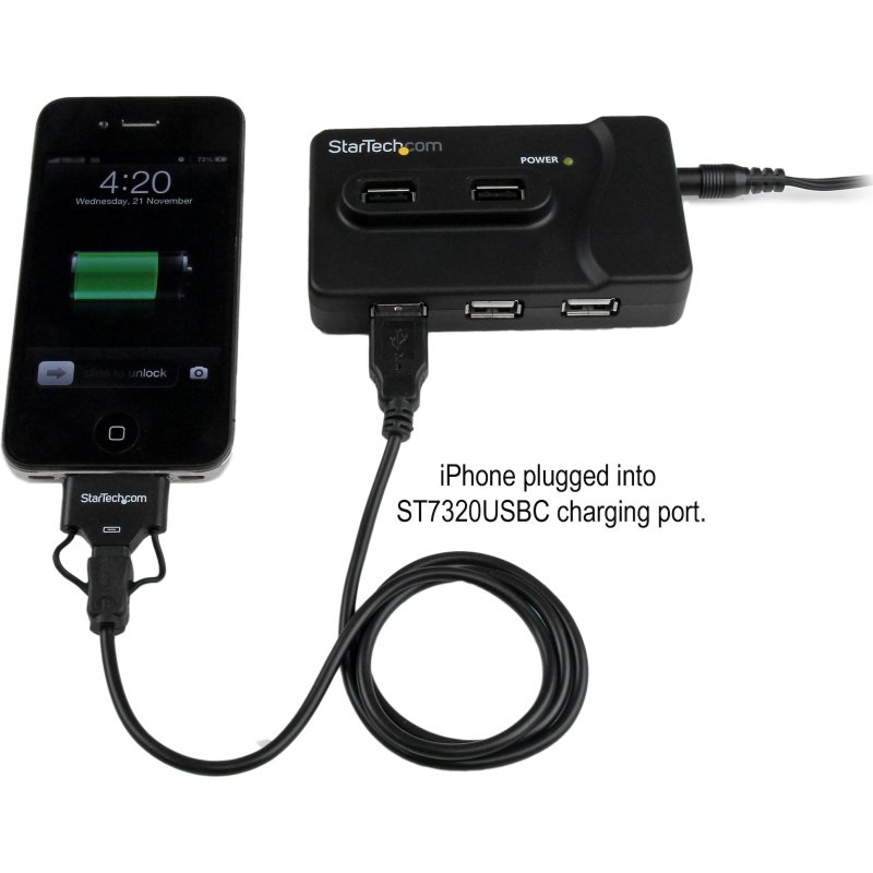 StarTech.com Hub combiné USB 3.0/2.0 6 ports avec port de charge