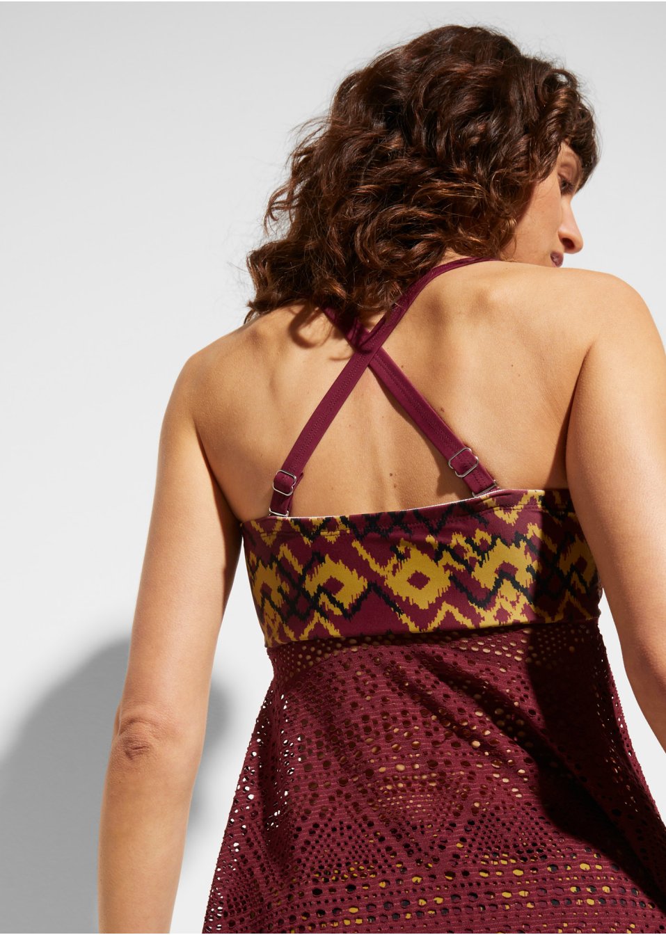 Haut de tankini bandeau avec polyamide recyclé