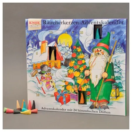 Knox Adventskalender mit 24 Räucherkerzen, sortiert
