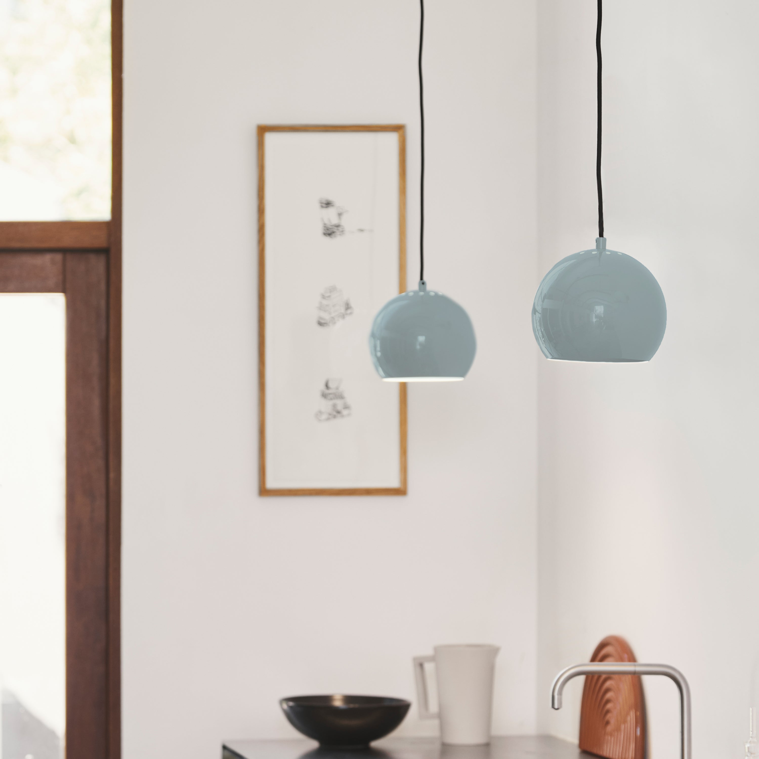 Frandsen Ball Metal Hanglamp Ã 18 cm - Mint Glossy