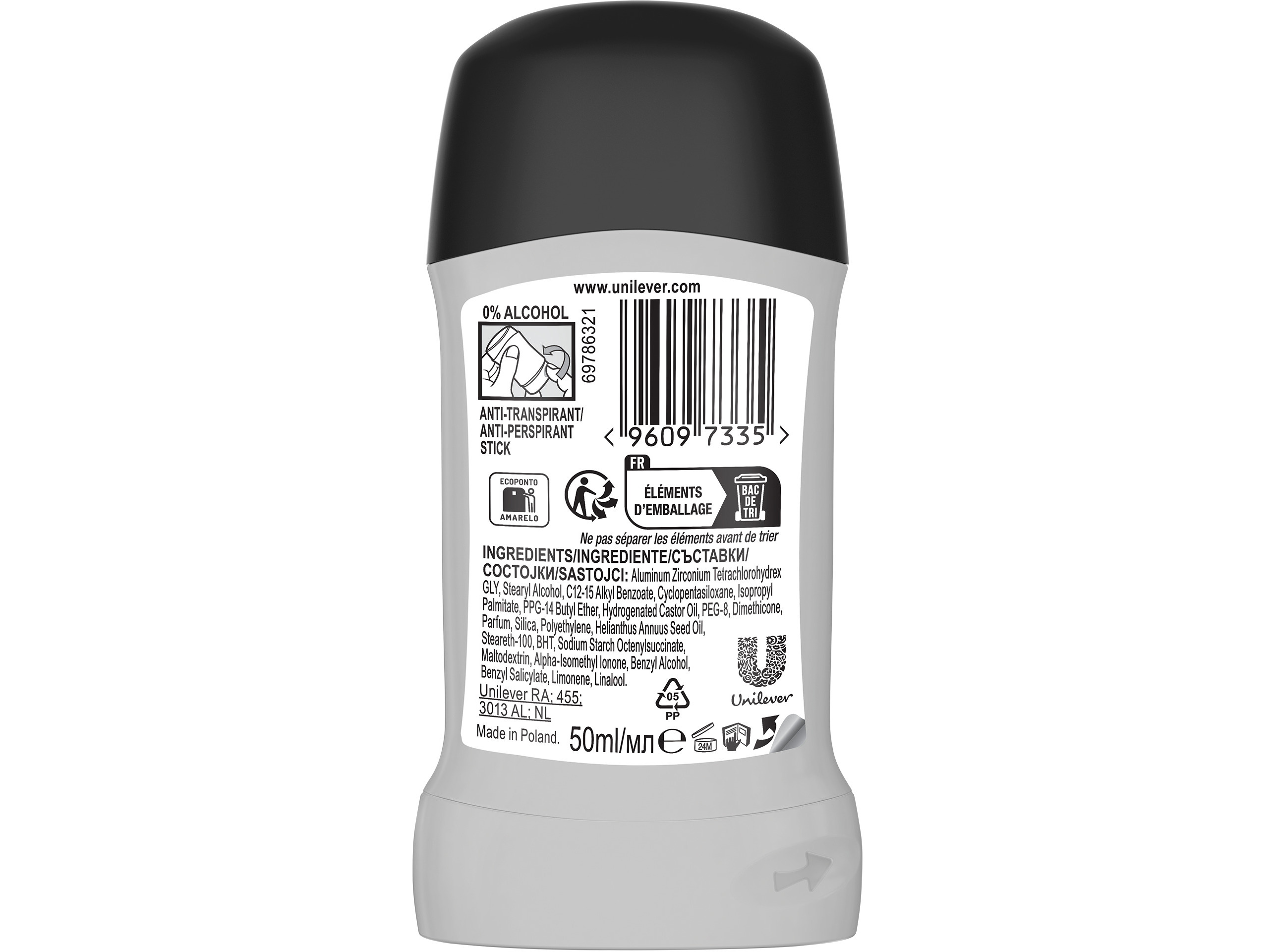 DESODORIZANTE STICK REXONA MEN INVISIBLE B W 50ML