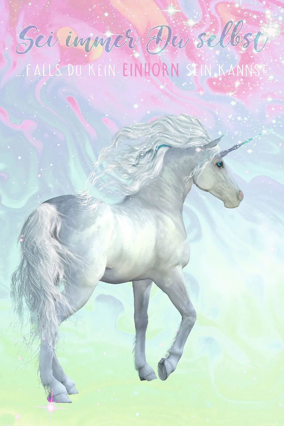 Poster Unicorn Marble, 61 x 91 cm