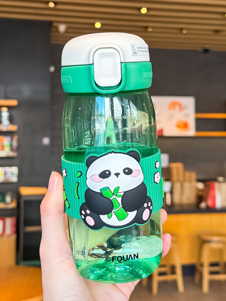 Choyce - Panda Plastic Drinkfles met Rietje (Diverse Designs)