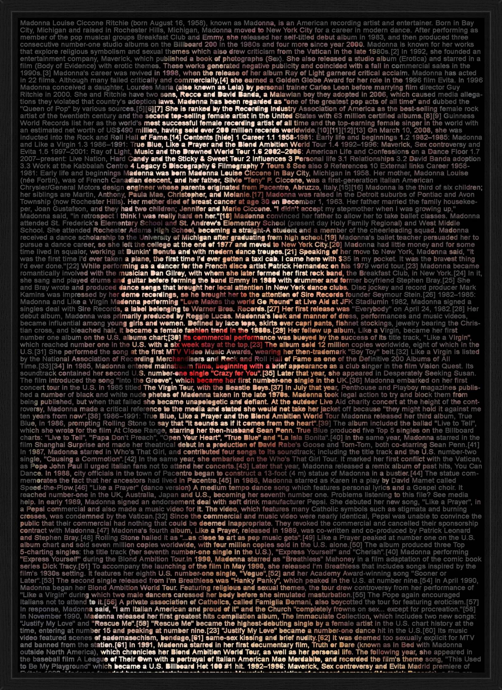 Madonna by Ralph Ueltzhoeffer - Limited Edition. Edition of: 100. Signed.