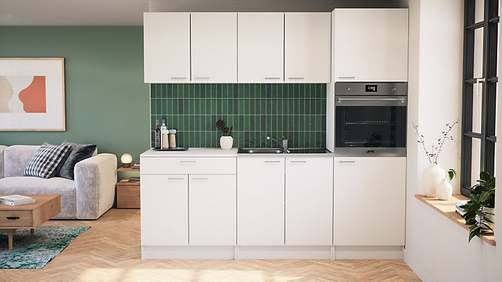 Meuble haut de cuisine Primalight 2 porte L. 80 cm blanc