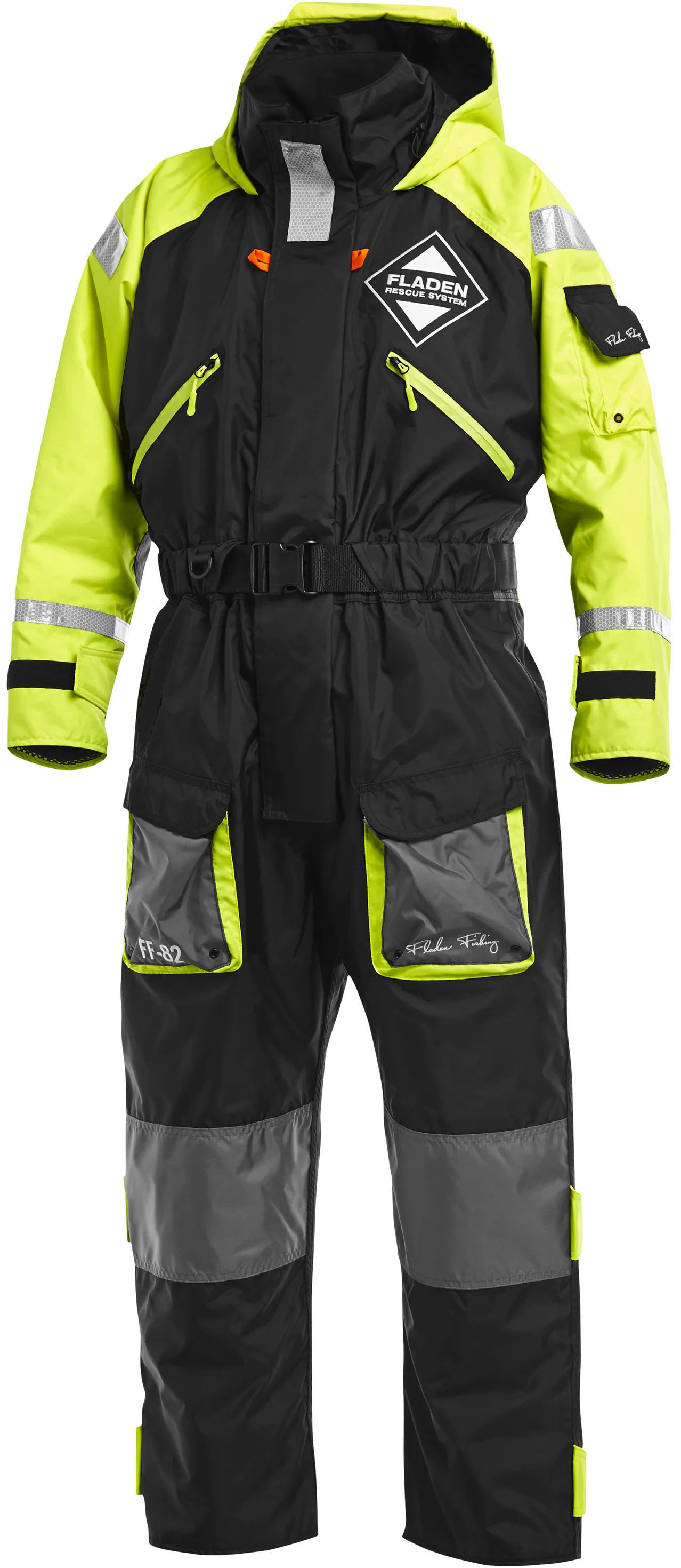 Fladen Flytedress 845xy Sort/Gul Unisex