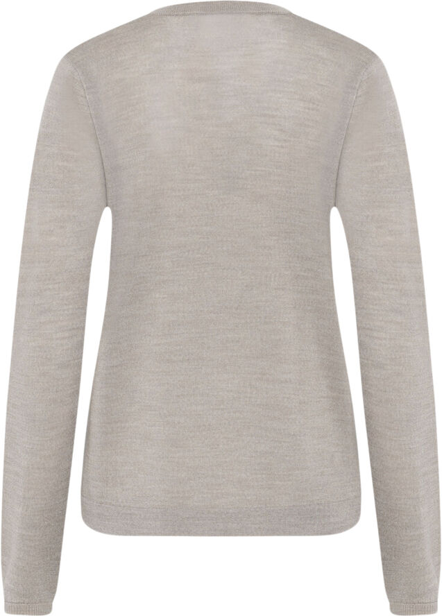 Bruuns Bazaar CharleneBBRound Neck knit Sand melange