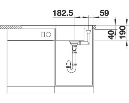 Blanco AXIA III 5 S spoelbak, 915 x 510 mm, vulkanisch grijs, zonder multifunctionele kom, 527222