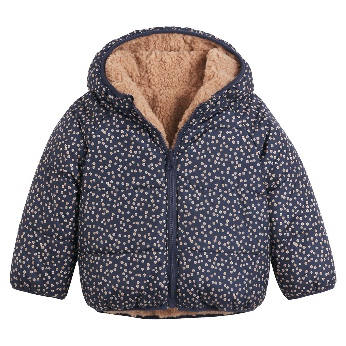 COLEÇÕES LA REDOUTE<br>Jaqueta quente reversível de plumas com capuz
