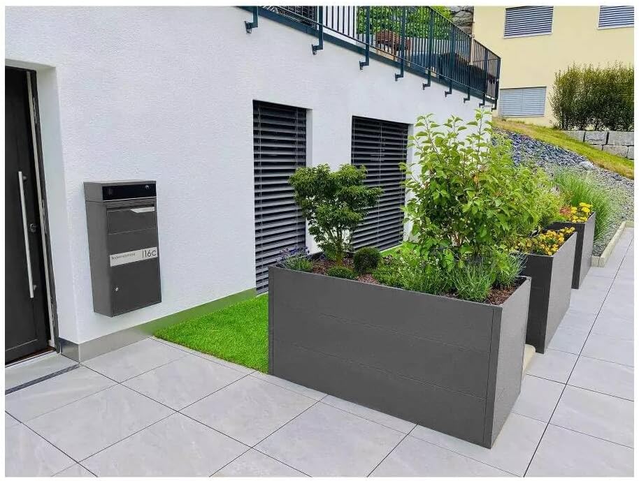 Metzler Hochbeet für den Garten oder Balkon – Stahl in Eisenglimmer | Witterungsbeständiges Metall-Gartenbeet, Pflanzenbeet, Blumenhochbeet | 100 x 50 x 77 cm