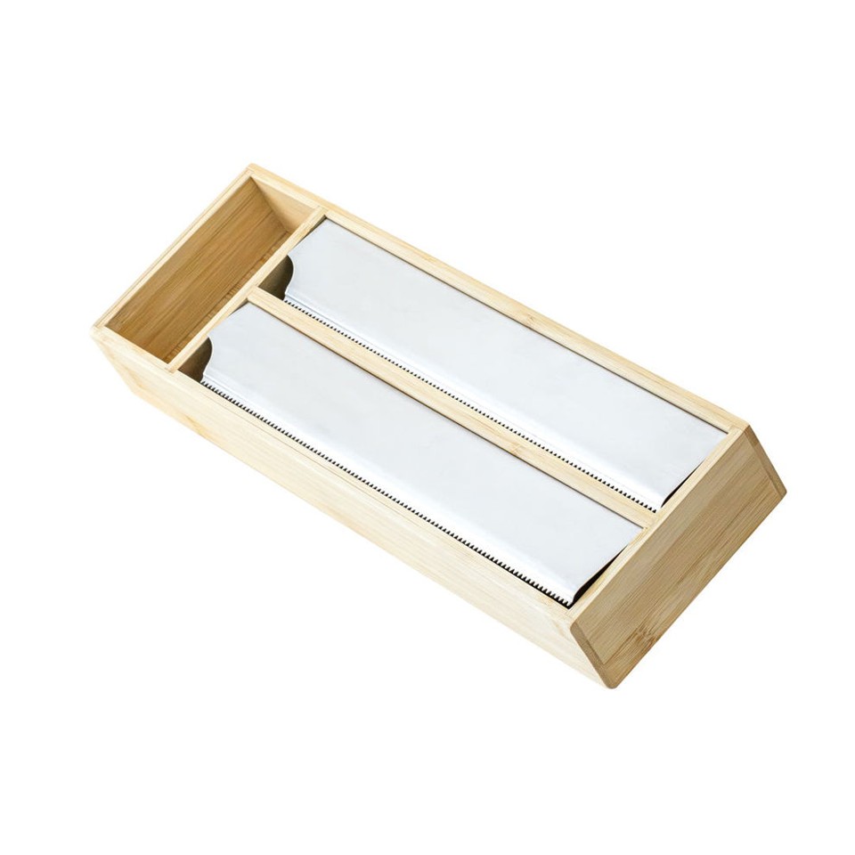 Olsen Home - Folieskærer Dobbelt - Bambus - 40 x 13.5 x 5.5 cm