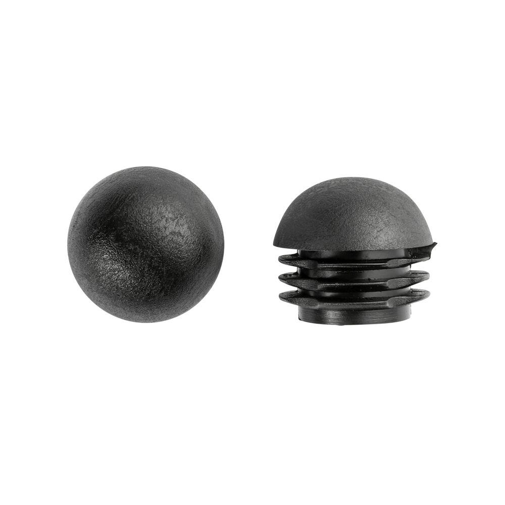 Kappenset für Rohr Ø 25 mm (x2) Transabed Polymer Schwarz Noir